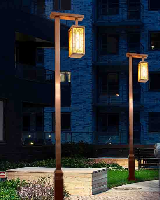 鍍銅拉絲庭院燈